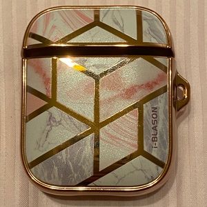 I-Blason Pink/Gray/White Marble AirPod Case